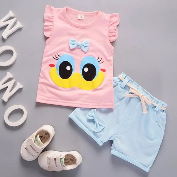 ❤️Casual t-shirt & short two pieces set - Picture 2 of 8